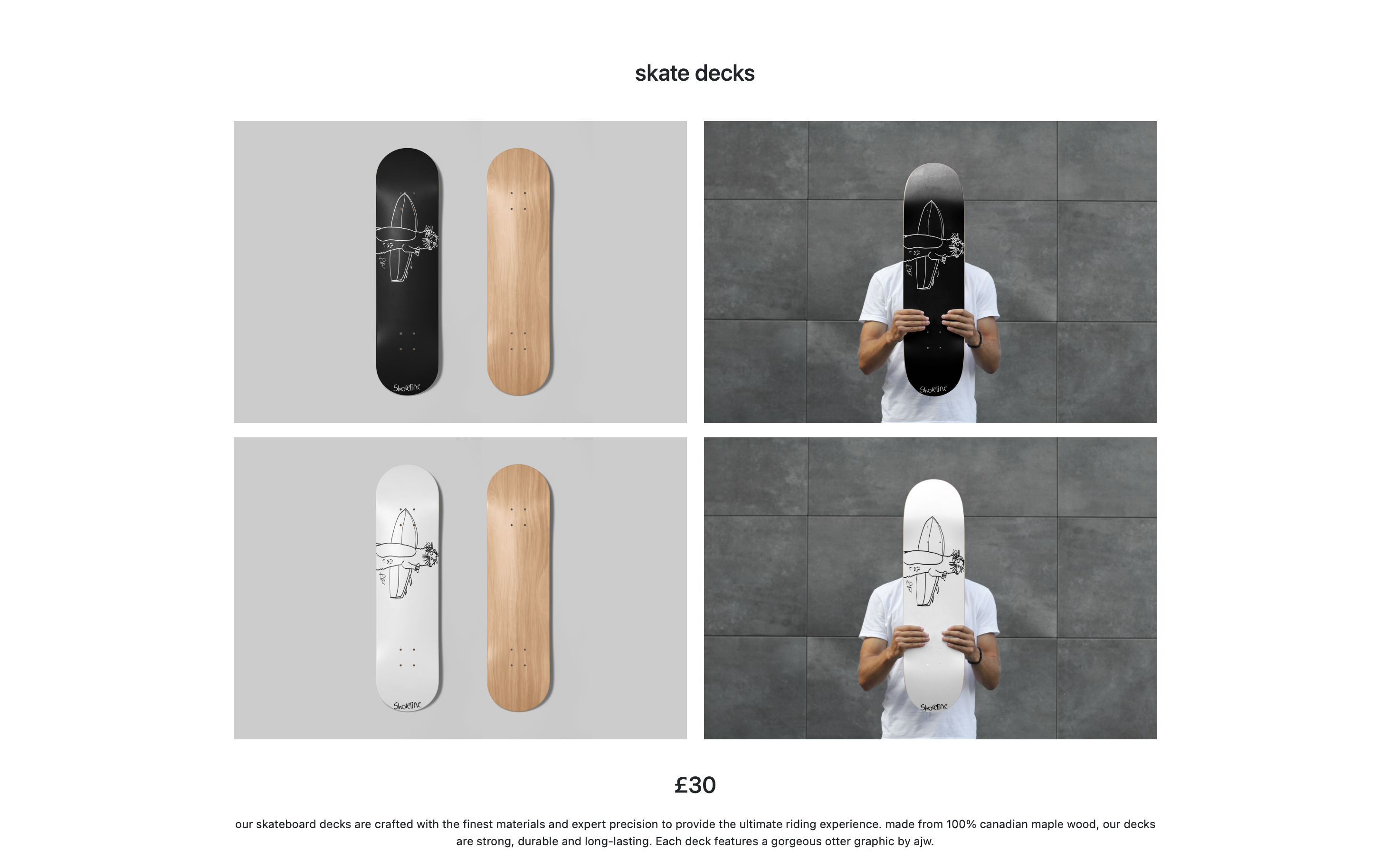 Website Merchandise Page